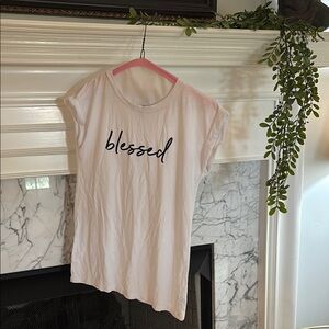 Cynthia Rowley White 'Blessed' Tee